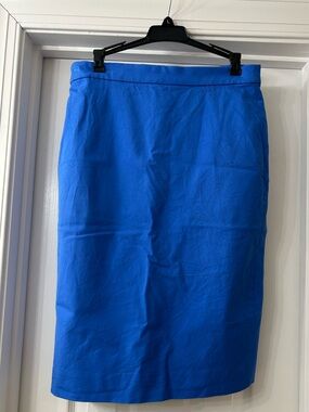 J. Crew Vibrant Cobalt Blue "no. 3" Pencil Skirt , Size 12p